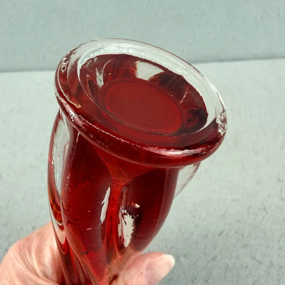 Murano‎ Amberina Swung Vase 9